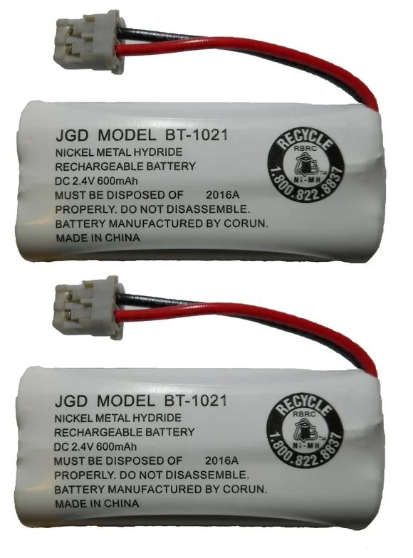 JustGreatDealz HIGH CAPACITY Rechargeable Replacement Battery BT-1021 BBTG0798001 for Uniden Cordless Handsets (2-Pack)