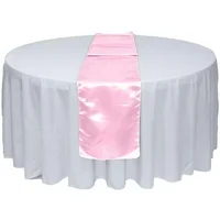 Gowinex 10pcs Pink 12" x 108" Satin Table Runner Wedding Party