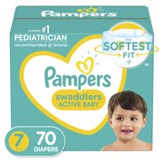 Pampers Swaddlers Diapers, Soft and Absorbent, Size 7, 70 Ct