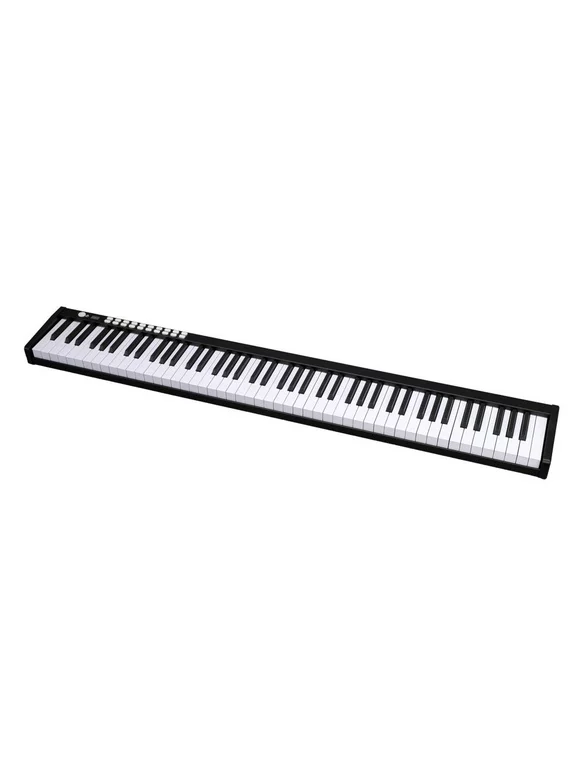 Glarry 88-Key Portable Electronic Piano, Bluetooth and Voice Function, with 128 Rhythms, Black