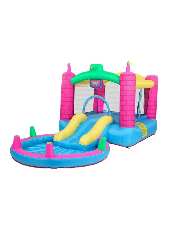 Winado Kids Inflatable Bounce House Jumper with Water Slide / Pool / Water Splash / Air Blower