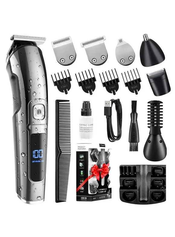 Ifanze Hair Clippers for Men, Ifanze Hair Trimmer, Men's Grooming Kit, Beard Trimmer, 15 in 1 Professional Cordless Electric Hair Clipper Kit, USB Rechargeable Waterproof Hair Cutting Kit