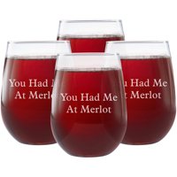 Personalized Create Your Own Stemless Wine Glass, Choose Block or Script