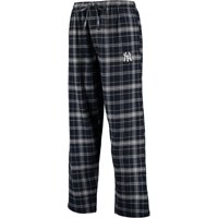 New York Yankees Concepts Sport Team Ultimate Plaid Flannel Pants - Navy/Gray
