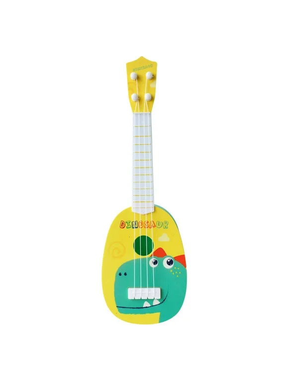 Infant Toddler Kid's Musical Guitar Cute Cartoon Animal Print Mini Ukulele Instrument Educational Play Toys