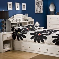 South Shore Summer Breeze Mates Vanilla Bookcase Bed Collection