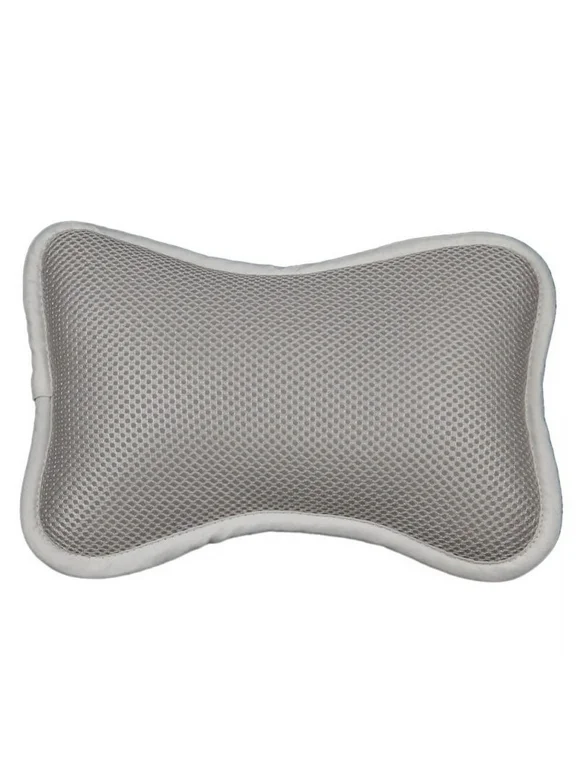 Comfortable Bath Pillow with Suction Cups, Supports Neck and Shoulders Home Spa Pillows for Bathtub, Hot Tub, Jacuzzi, Bathtub Head Rest Pillow Relax & Comfy,Gray