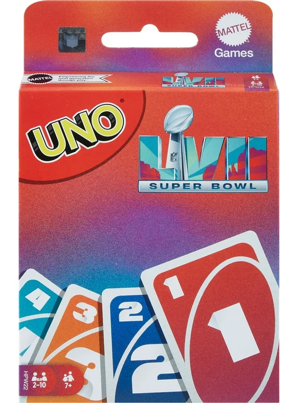 UNO NFL LVII Card Game for Kids, Adults, Family & Game Night with Special "Touchdown" Rule