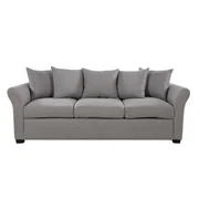 Mobilis Classic and Traditional Ultra Comfortable Linen 3 Seater Sofa