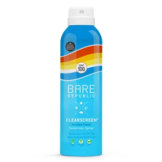 Bare Republic Clearscreen Body Spray SPF 100 Sunscreen, Coco Mango, 6 oz