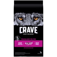 CRAVE High Protein Adult Grain Free Natural Dry Dog Food With Protein from Lamb, 22 lb. Bag