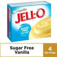 (4 Pack) Jell-O Instant Sugar-Free Fat-Free Vanilla Pudding & Pie Filling, 1 oz Box