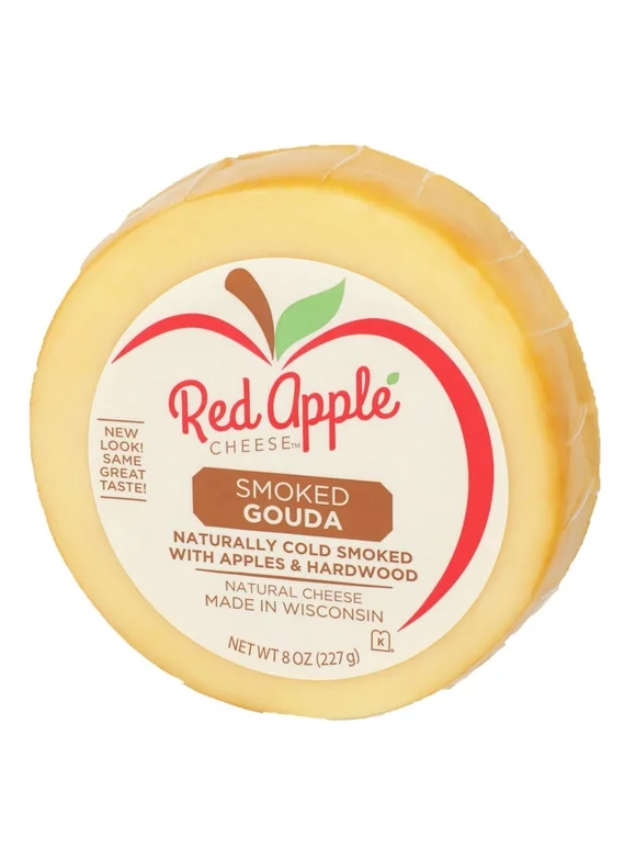 Red Apple Cheese Apple Smoked Natural Gouda, 8 oz Round