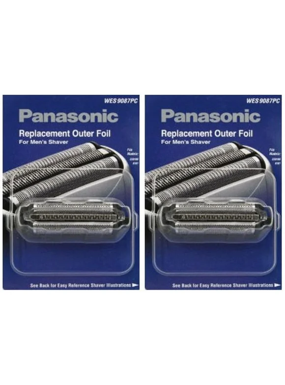 Panasonic WES9087PC Men's Electric Razor Replacement Outer Foil 2 Pack Retail