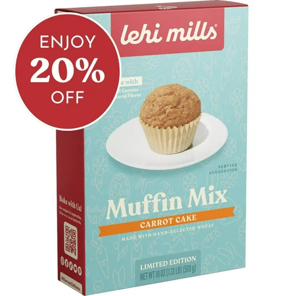 Lehi Mills Carrot Cake Muffin Mix 18 oz