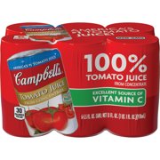 (3 pack) Campbell's Tomato Juice, 5.5 oz., 6 pack