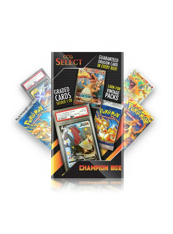 CCG Select Charizard Champion Box | TCG Trading Card Game Mystery Box | Compatible with Pokemon Cards