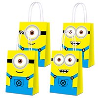 16 PCS Party Favor Bags for Minion-themed Party Supplies, Party Gift Candy Bags for Minion-themed Party Favors Decor Birthday Party for Minion-themed Party Kids Birthday Decorations