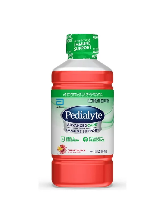 Pedialyte AdvancedCare Electrolyte Solution Cherry Punch Ready-to-Drink 1.1 qt