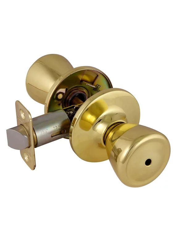 Design House Tulip Privacy Door Knob in Polished Brass