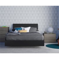 Avatar 3 Piece Full Size Bedroom Set  Bark Grey and Black