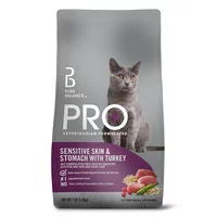 Pure Balance Pro+ Sensitive Skin & Stomach with Turkey Dry Cat Food, 7 lbs
