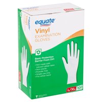 Equate Vinyl Examination Gloves, L/XL, 100 count
