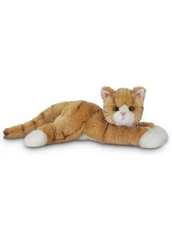 Bearington Tabby Cat 15 Inch Stuffed Cat - Orange Cat Plush - Stuffed Cats That Look Real
