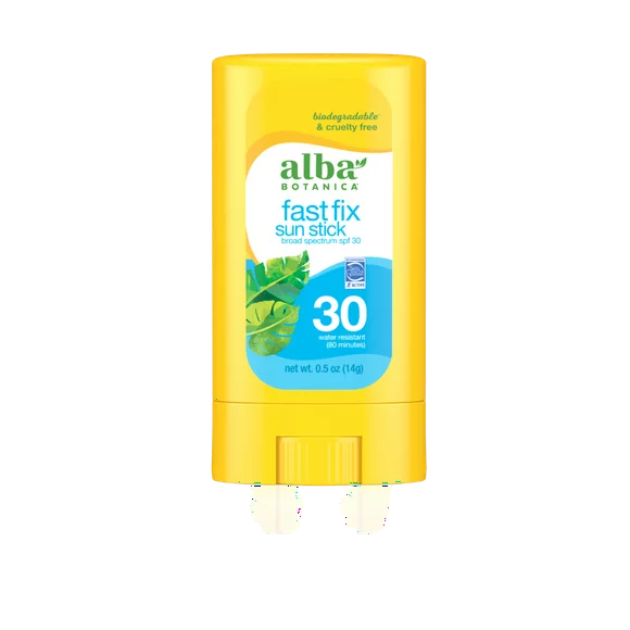 Alba Botanica Fast Fix Sun Stick Sunscreen SPF 30, 0.5 oz.