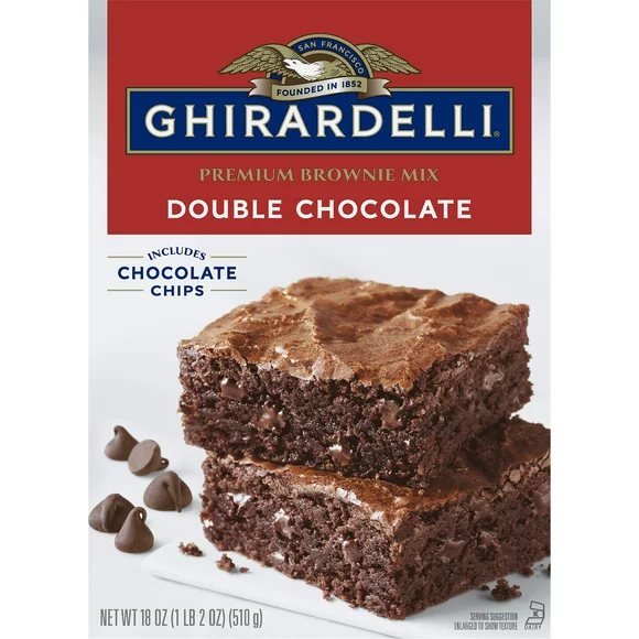 GHIRARDELLI Double Chocolate Premium Brownie Mix, 18 oz