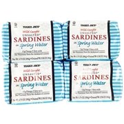 Wild Caught Unsalted Sardines in Spring Water 4 Pack