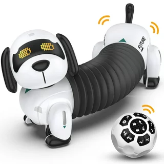 ALLCACA Remote Control Robot Dog: Auto-follow Kids Interactive Robot Puppy Stretchable Programmable Smart RC Robot Dog Toys for Boys Girls