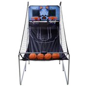 ZENSTYLE 2-Player 8-in-1 Indoor Arcade Basketball Game Dual LED Scoreboard Folding Electronic Basketball Game w/ 4 Balls, Inflation Pump - Kids Home Pro Basketball Hoop Stand System