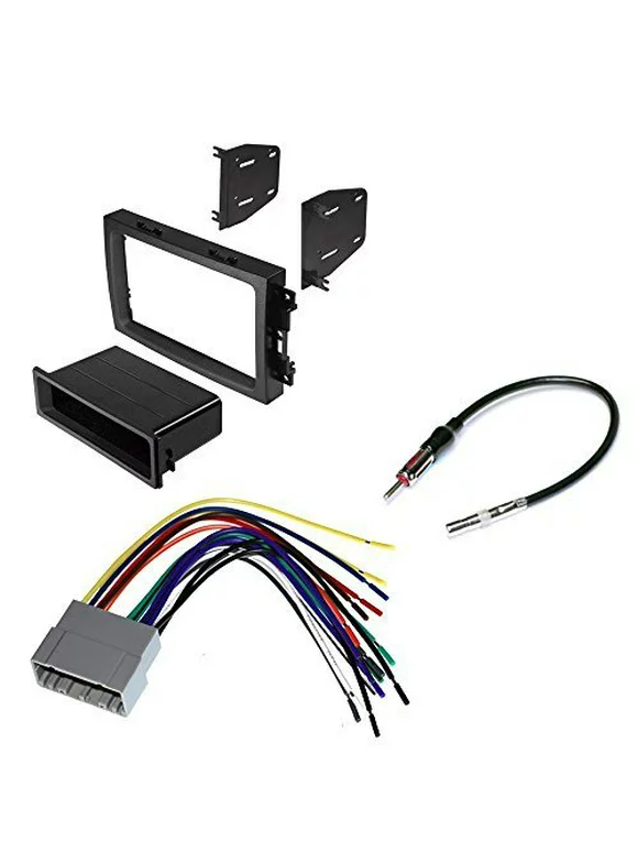 chrysler 2007 - 2008 aspen car cd stereo receiver dash install mounting kit + wire harness + radio antenna adapter