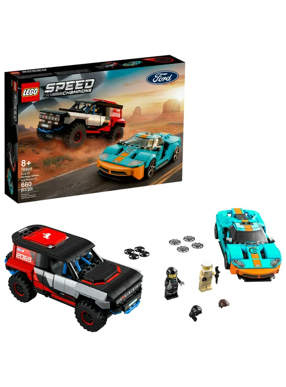 LEGO Speed Champions Ford GT Heritage Edition and Bronco R 76905 Building Toy (660 Pieces)