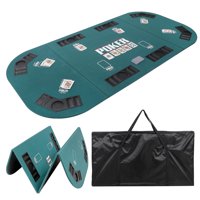 Zeny Folding Poker Table Top Portable for 8 Casino Player Tri-Fold Poker Table Top w/Carrying Case