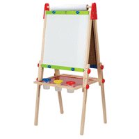 Hape Magnetic All in 1 Kids Drawing Painting Chalk Art Board Wooden Artist Easel