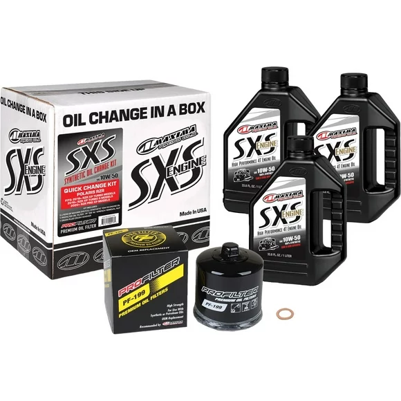 Maxima SxS Quick Change Kit 10W-50 With Black Oil Filter 90-219013-TXP