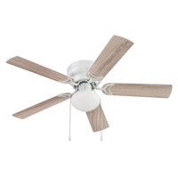 Mainstays 44" White Hugger Ceiling Fan, 5-Blade W/ Reversible Airflow