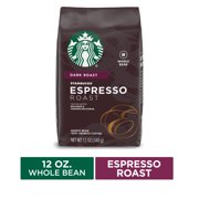 Starbucks Dark Roast Whole Bean Coffee  Espresso Roast  100% Arabica  1 bag (12 oz.)