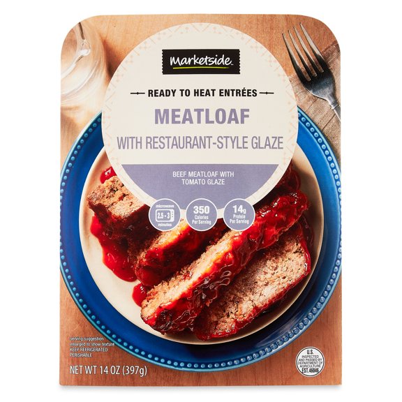 Marketside Meatloaf with Restaurant-Style Glaze, 14oz. Refrigerated Packaged Meal