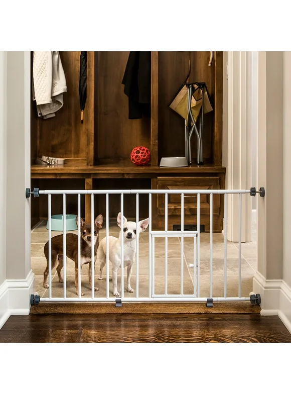 Carlson Mini Expandable Pet Gate with Pressure-Mount, White, 18"H