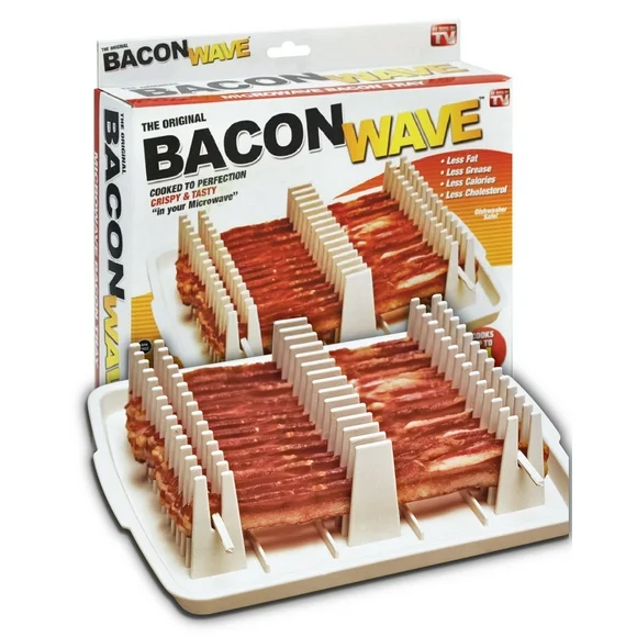 Microwave Bacon Cooker, Microwavable, Greaseless, Healthy and Crispy Bacon, BPA Free, As Seen on TV
