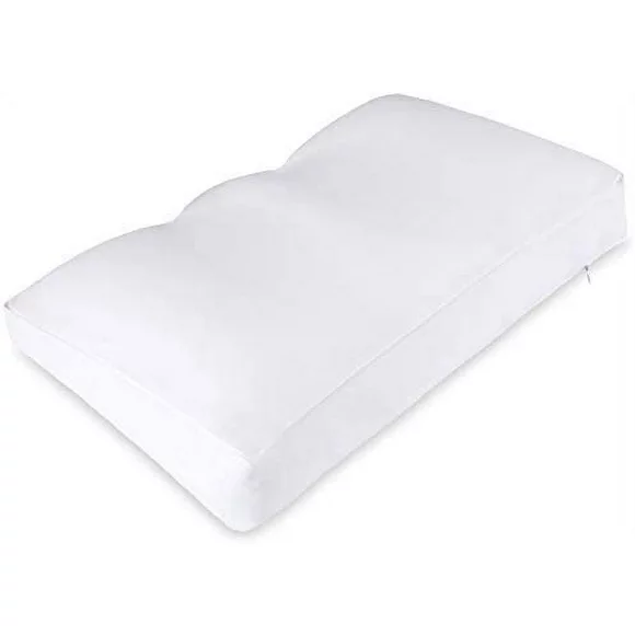 Microbead Bed Pillow, Medium Extra  But Supportive - Ultra Comfortable Sleep With Silk Like Anti Aging Cover 85% Spandex/ 15% Cooling White Nylon Breathable,