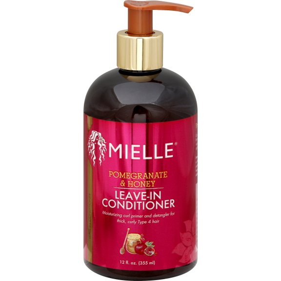 Mielle Pomegranate & Honey Moisturizing Leave-In Conditioner W Coco & Avocado Oil, 12 Fl Oz