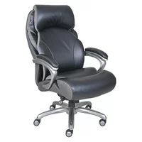 Serta Big and Tall Smart Layers Leather Executive Office Chair with AIR Technology, Tranquility
