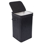 Birdrock Home  Square Laundry Hamper with Lid and Cloth Liner
