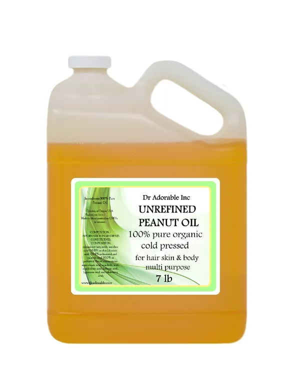 Dr.Adorable - Peanut Oil Unrefined 100% Pure Cold Pressed Organic Natural 7 LB