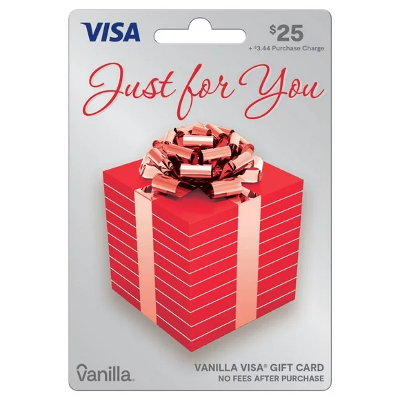 $25 Vanilla Visa Shiny Bow Gift Card (plus $3.44 Purchase Fee)