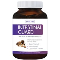 Intestinal Guard (NON-GMO) Intestinal Support for Humans - Wormwood & Black Walnut- 100% Money Back Guarantee - 60 Capsules
